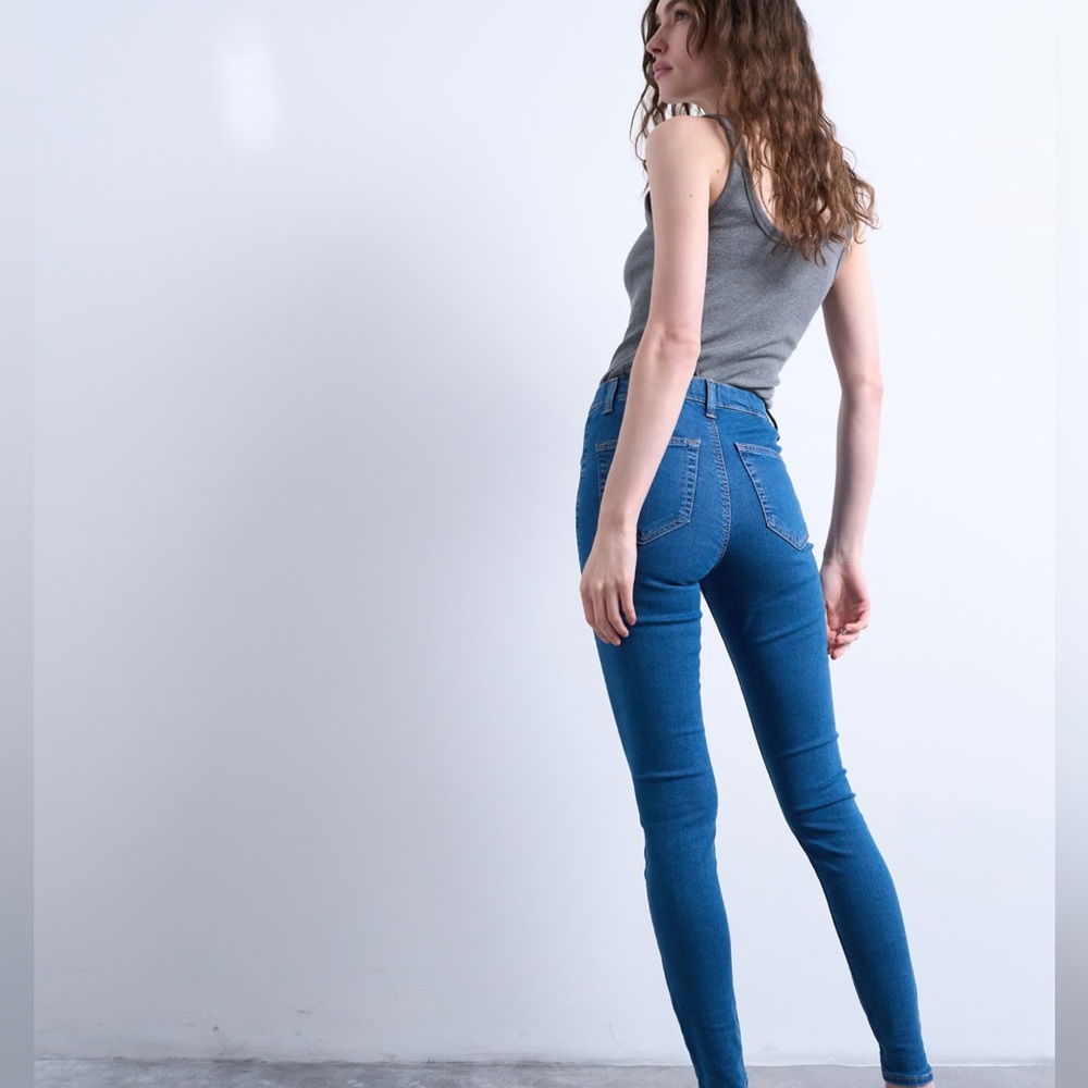 Topshop Joni High Rise Blue Women's Jeans - Picture 6 of 6